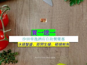 沙田帝逸酒店買一送一