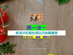 香港沙田萬怡酒店買一送一